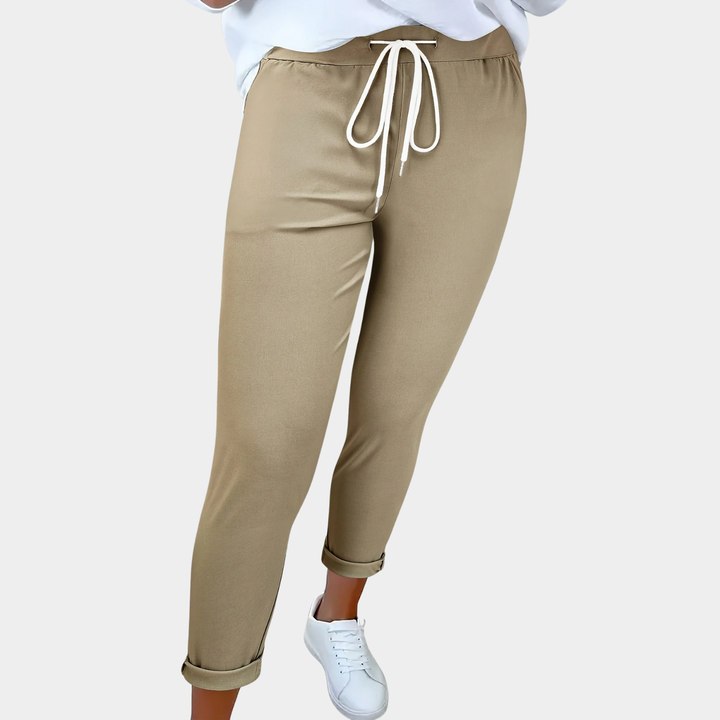 Abriana – Slim Fit Jogging Pants with Drawstring