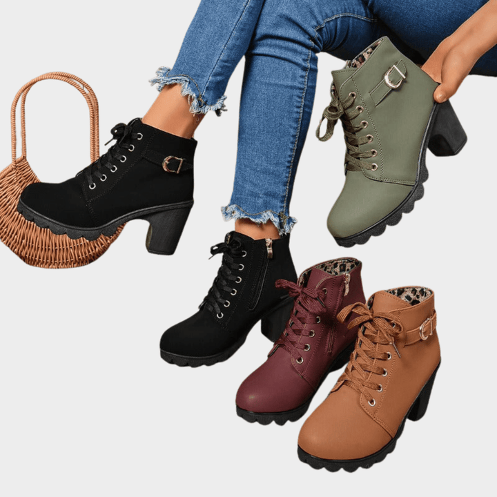 Amelia - Square Toe Ankle Boots