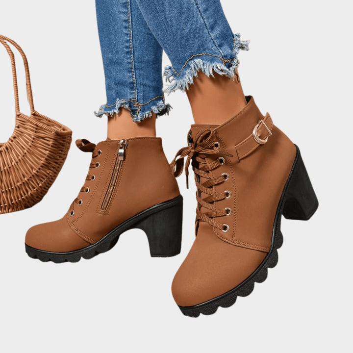 Amelia - Square Toe Ankle Boots