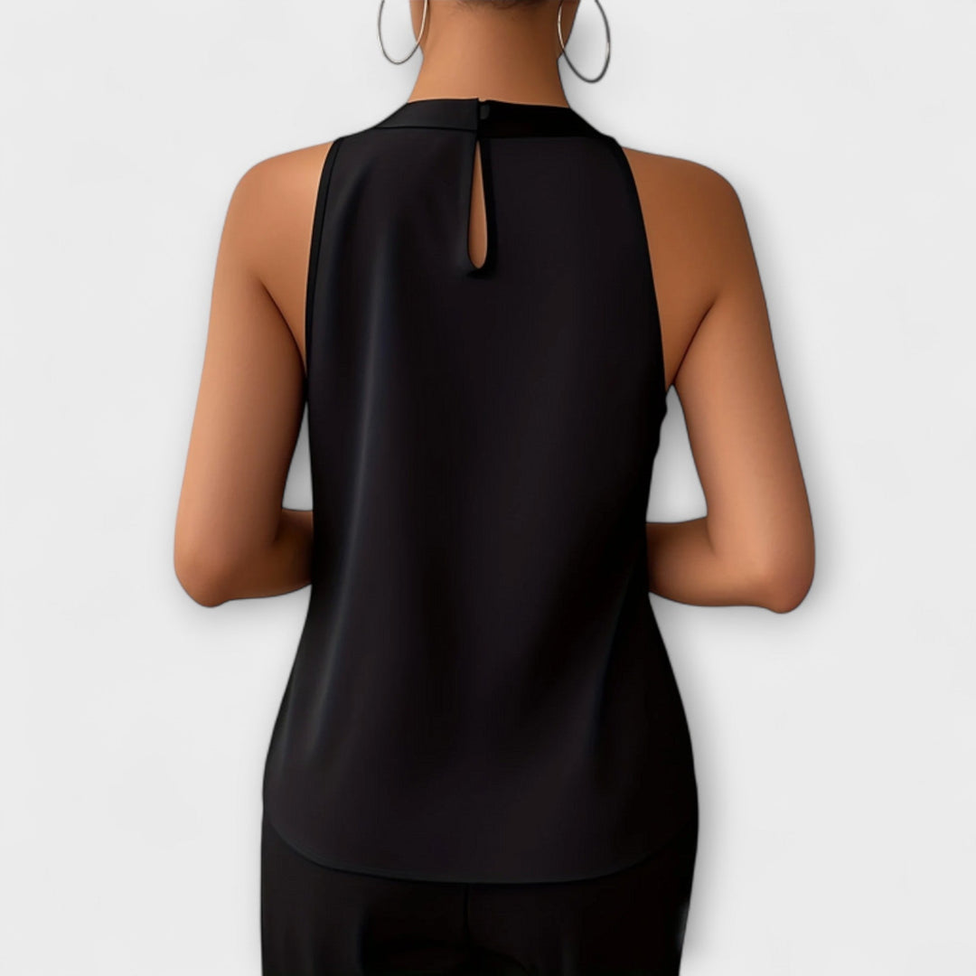 Skye - Stylish Satin Blouse with Off-Shoulder Design
