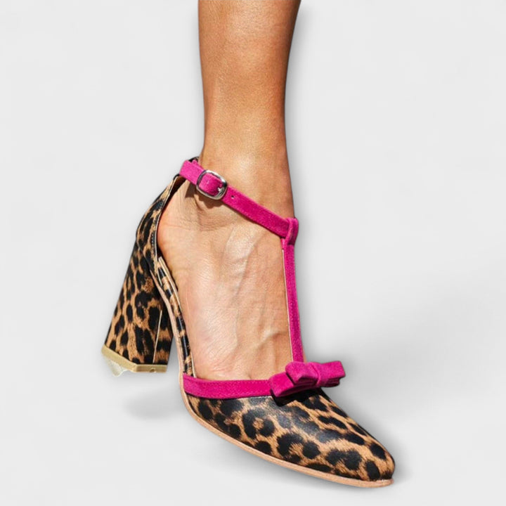 Aurora – Block Heels with Wild Accent