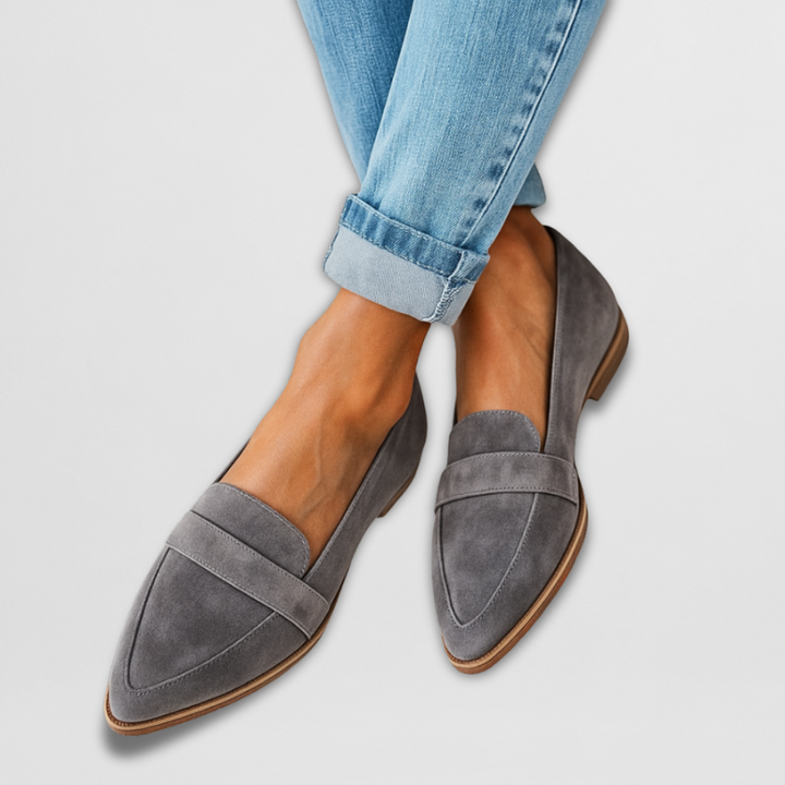 Olivia - Suede Moccasins.