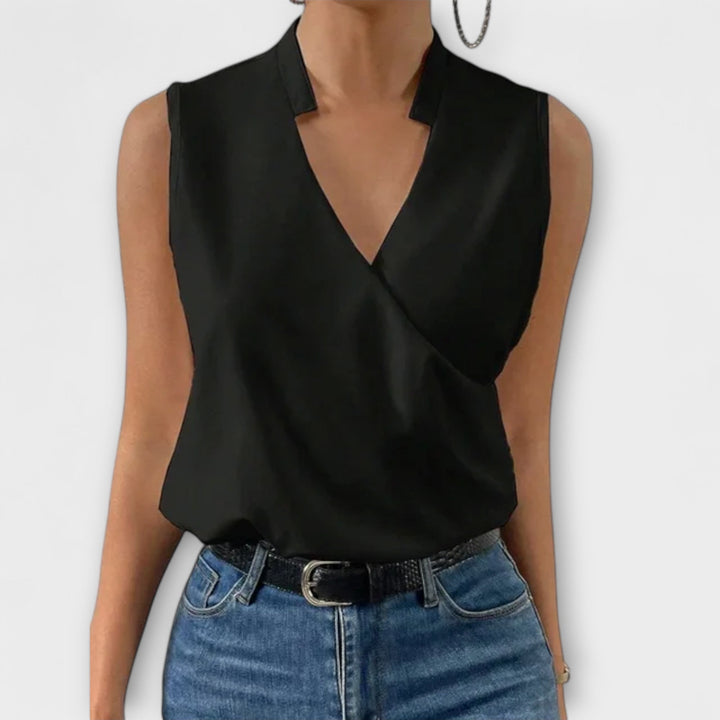 Soft Summer Top With V-Neck