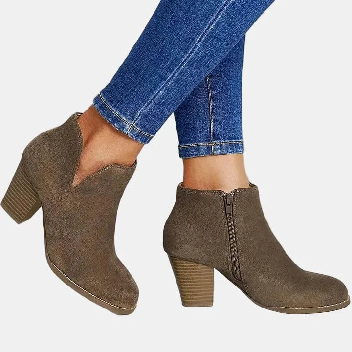 Marcy - Croc-Effect Block Boot