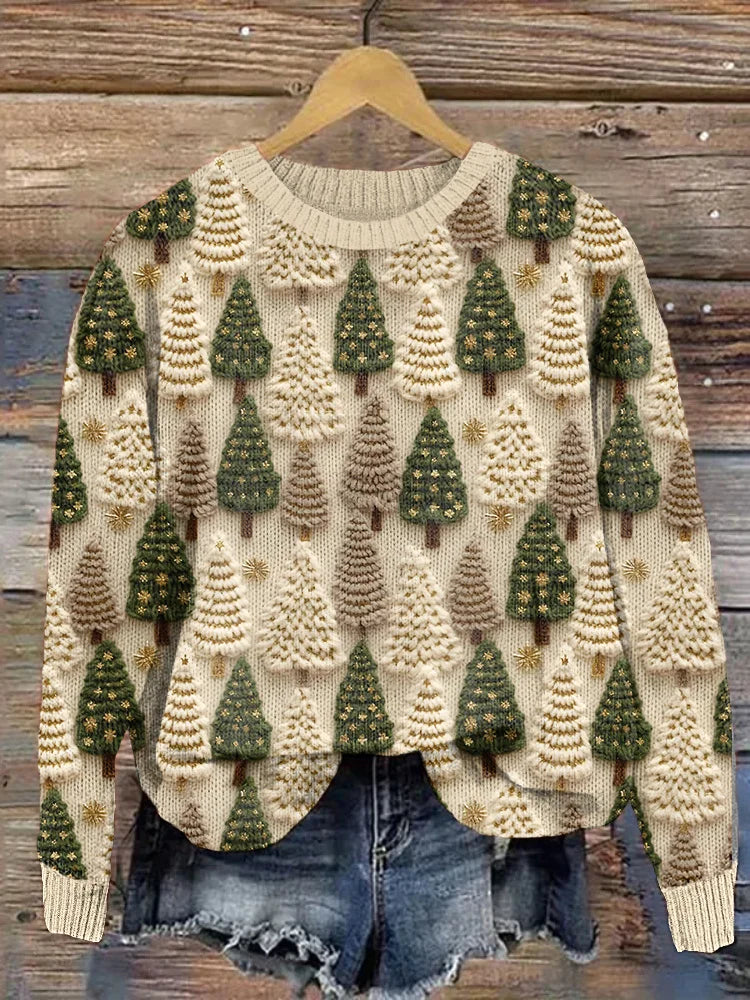 Lucia - Weihnachtsbaum-Pullover