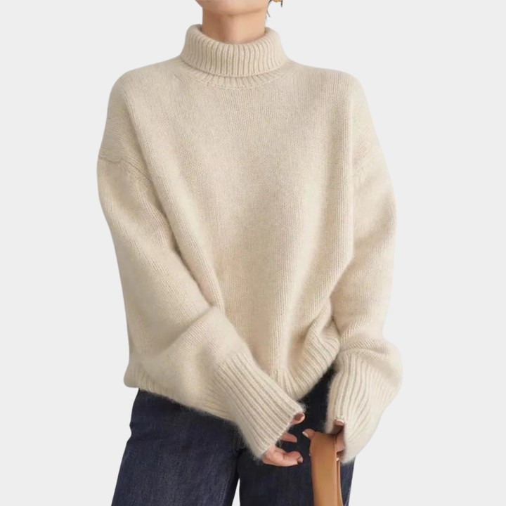 Isabella - Kaschmirpullover mit hohem Kragen