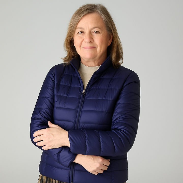 Feline - Jacke mit weißen Entenfedern