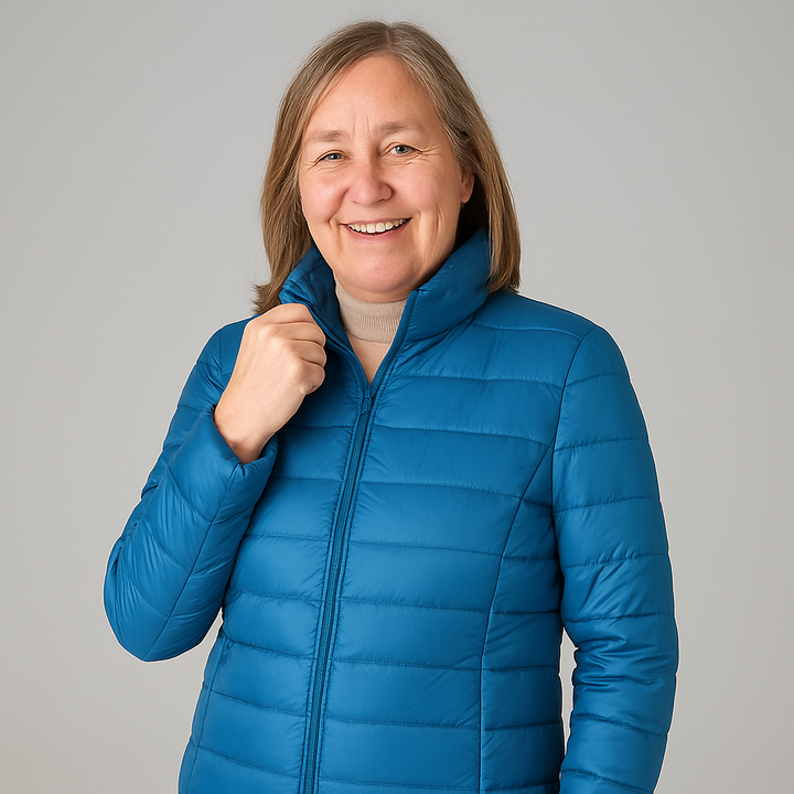 Feline - Jacke mit weißen Entenfedern