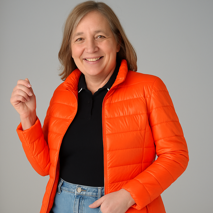 Feline - Jacke mit weißen Entenfedern