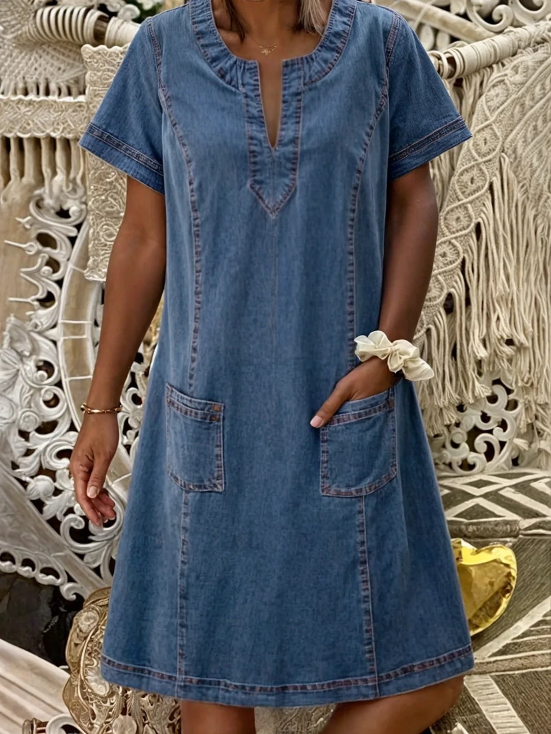 Sofia - Weiches Denim-Kleid