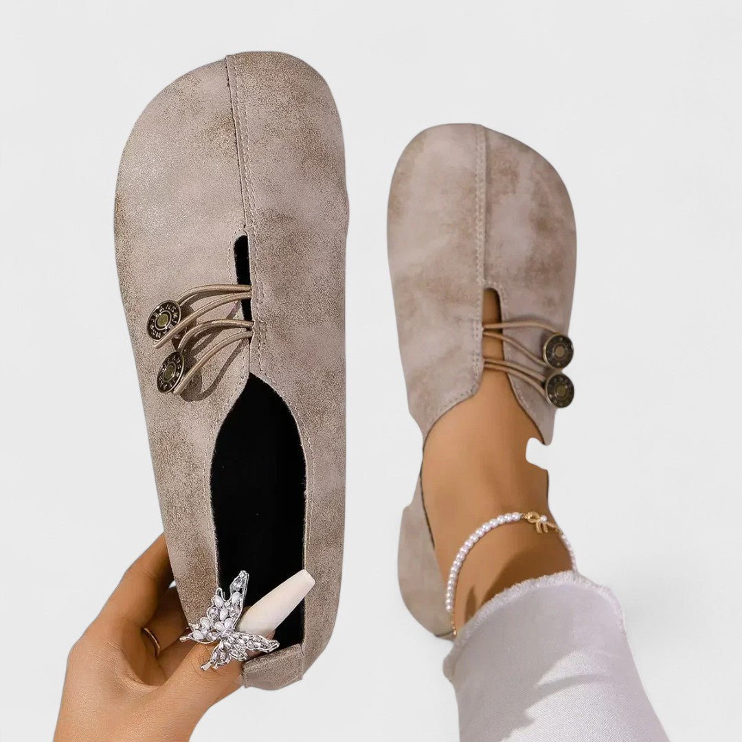 Lydia - Mocasines ortopédicos de mujer en ante suave