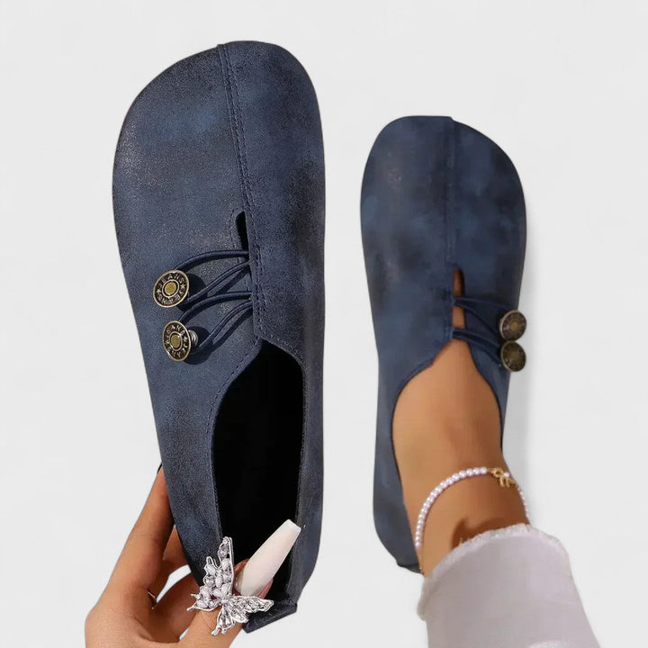 Lydia - Mocasines ortopédicos de mujer en ante suave