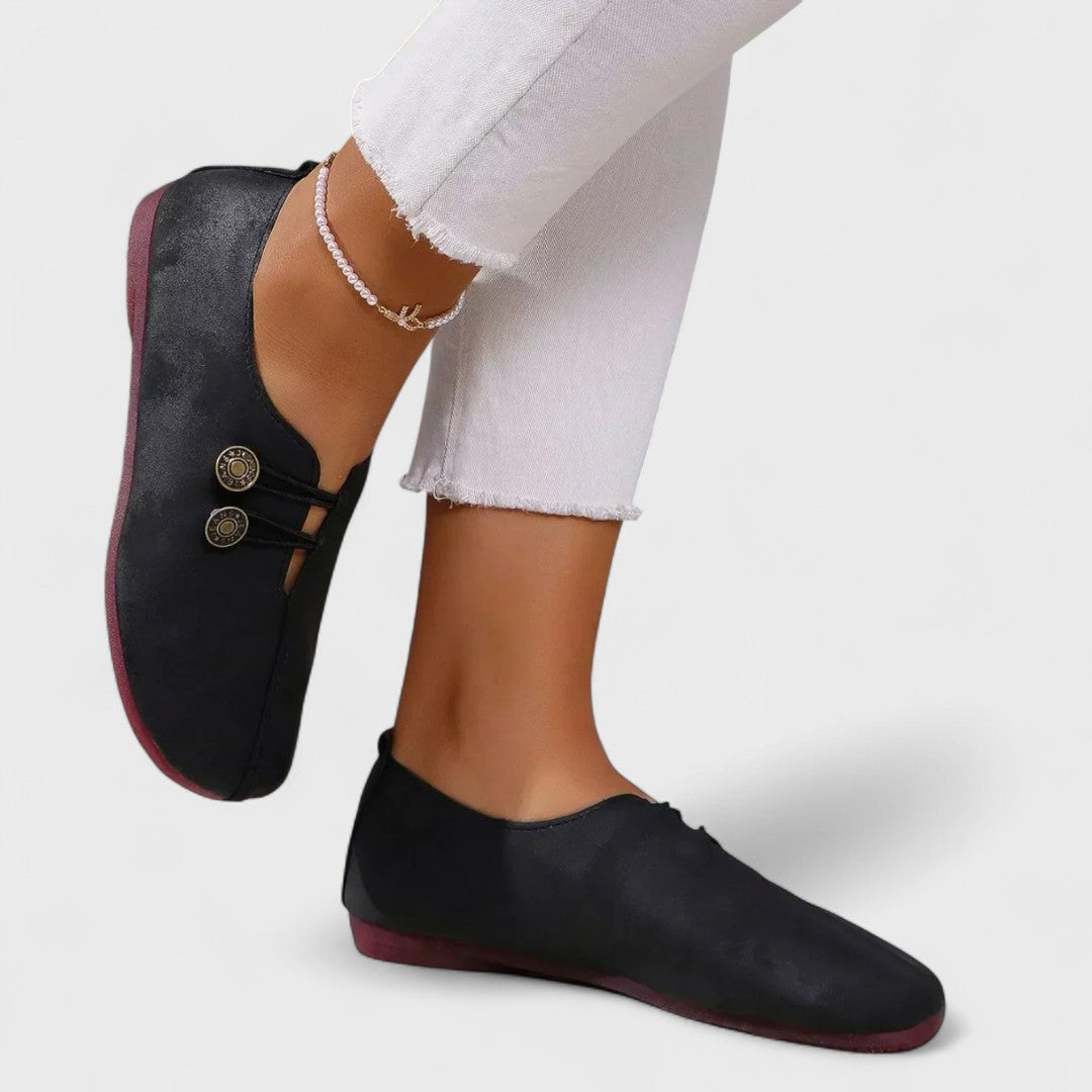 Lydia - Mocasines ortopédicos de mujer en ante suave