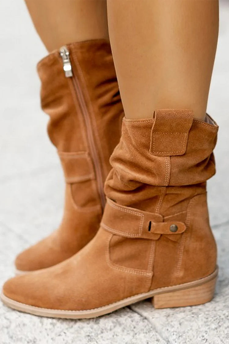 Clémence - Bottines en daim souple