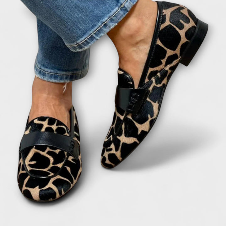 Leonie - Mocassin orthopédique en léopard