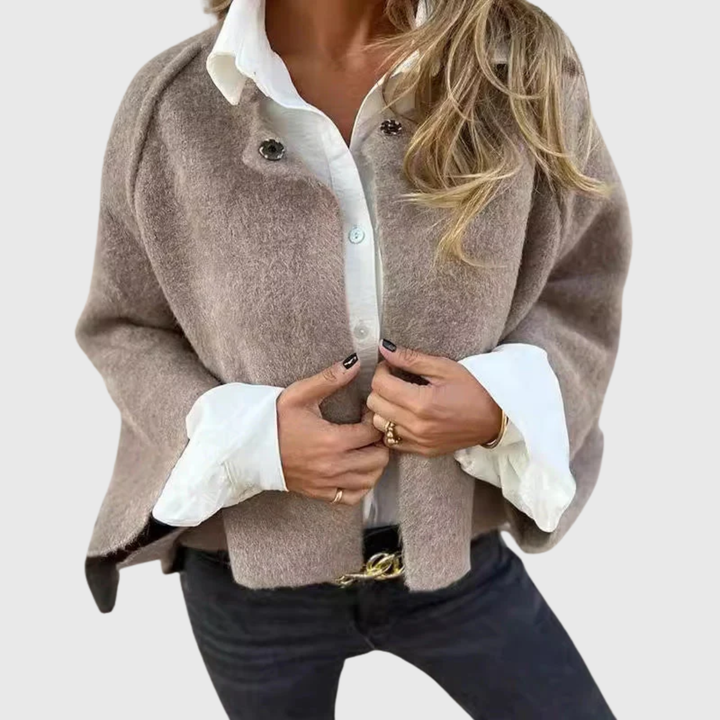 Elise - Cappotto corto chic con maniche svasate