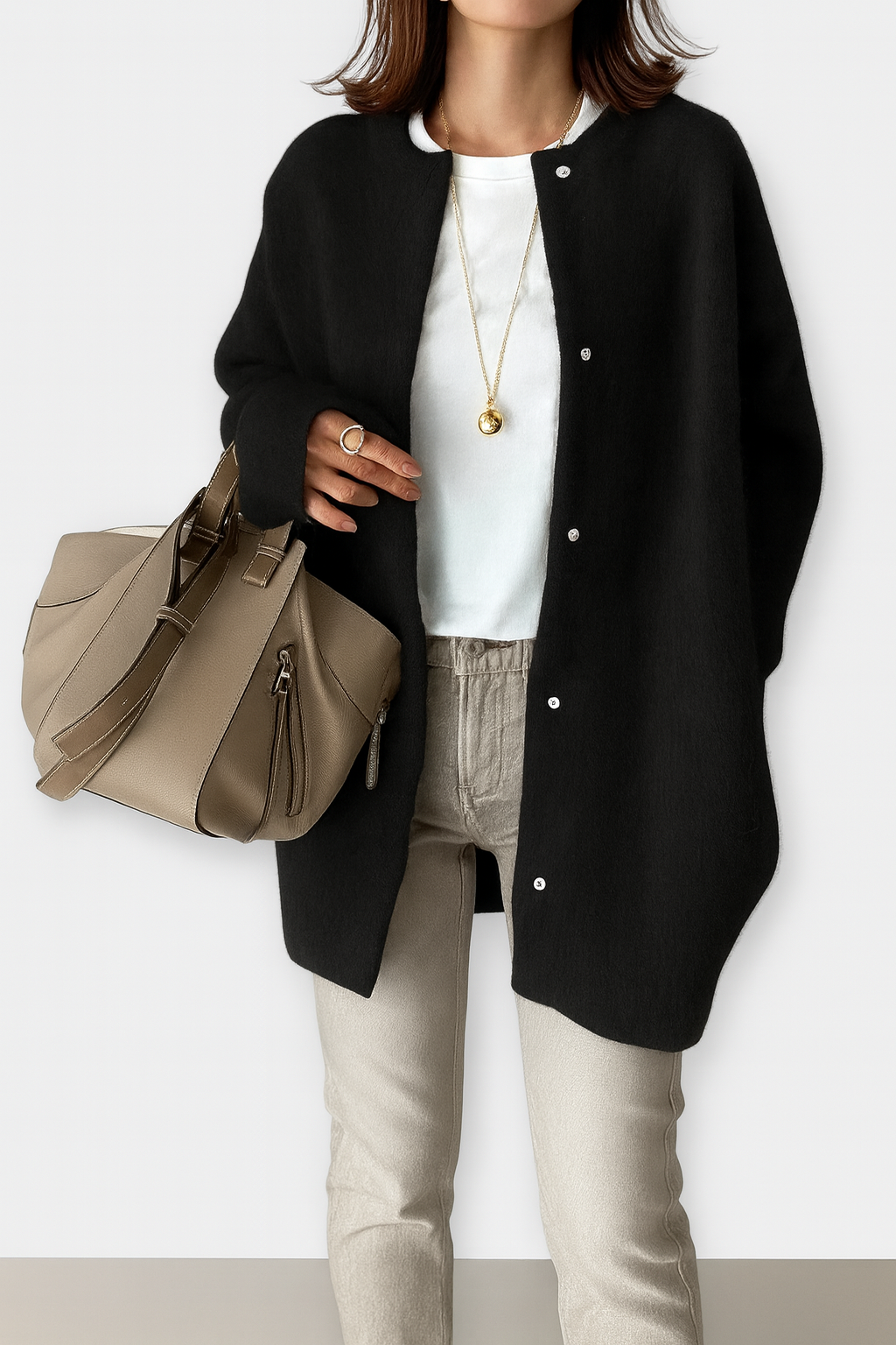 Naomi - Cardigan minimalista