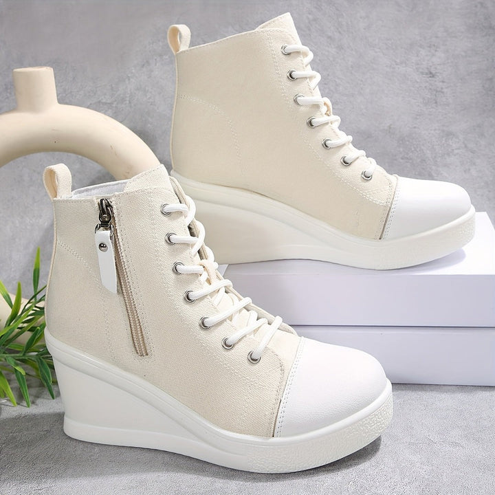 Anna - Sneakers con zeppa in tela