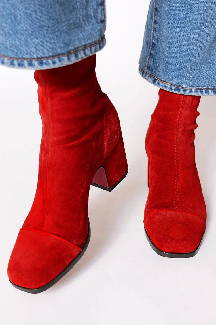 Marie - Botas de tornozelo de cor arrojada