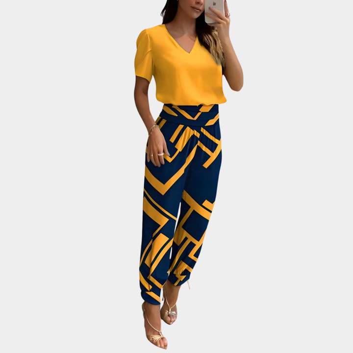 Jelly - Conjunto de blusa e calça para mulher
