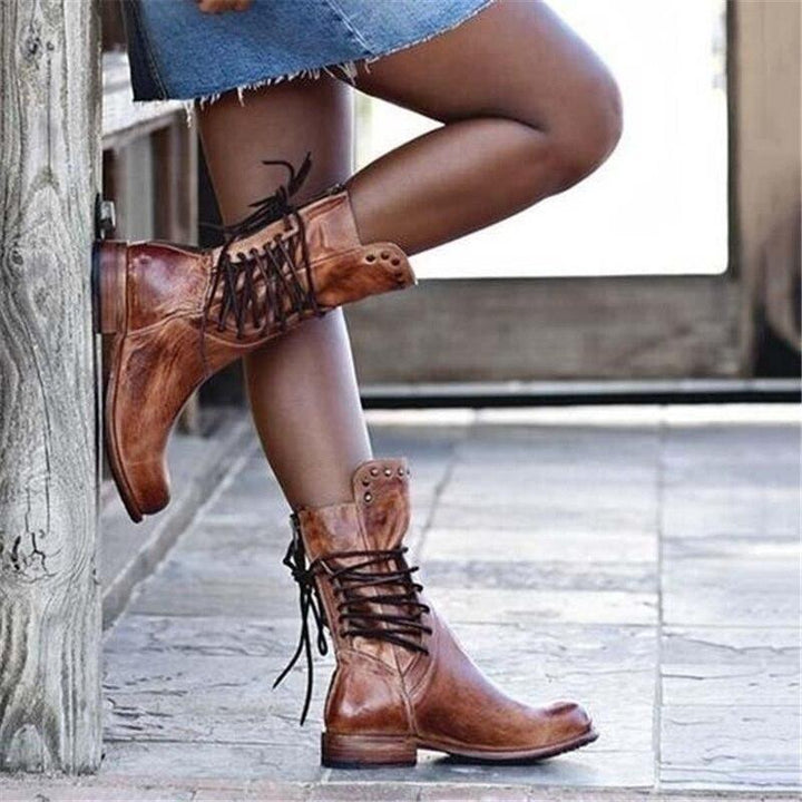 Loreva – Lace-Up Ankle Boots