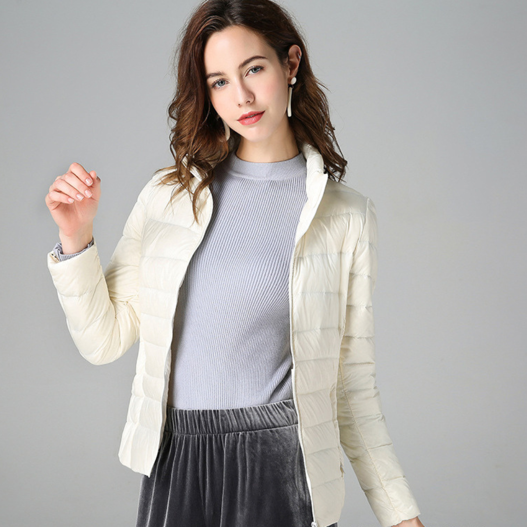 Aurora - Jacket with White Duck Feathers