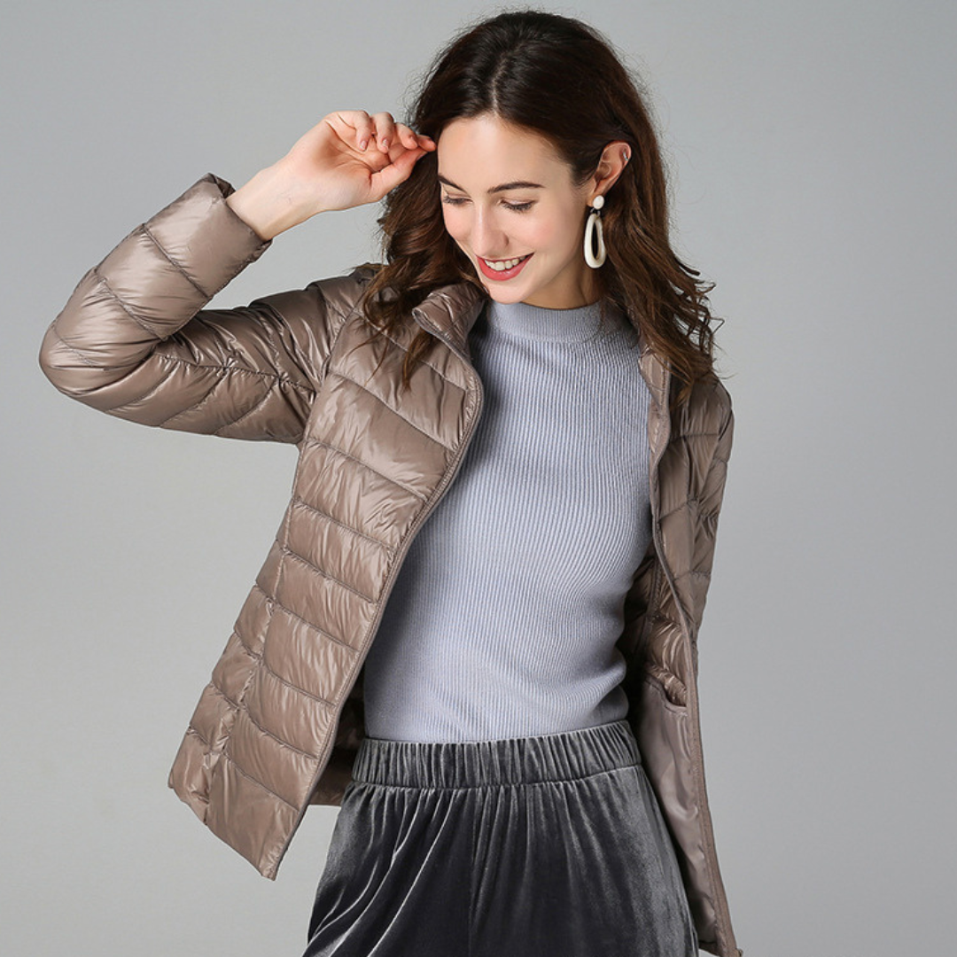 Aurora - Jacket with White Duck Feathers