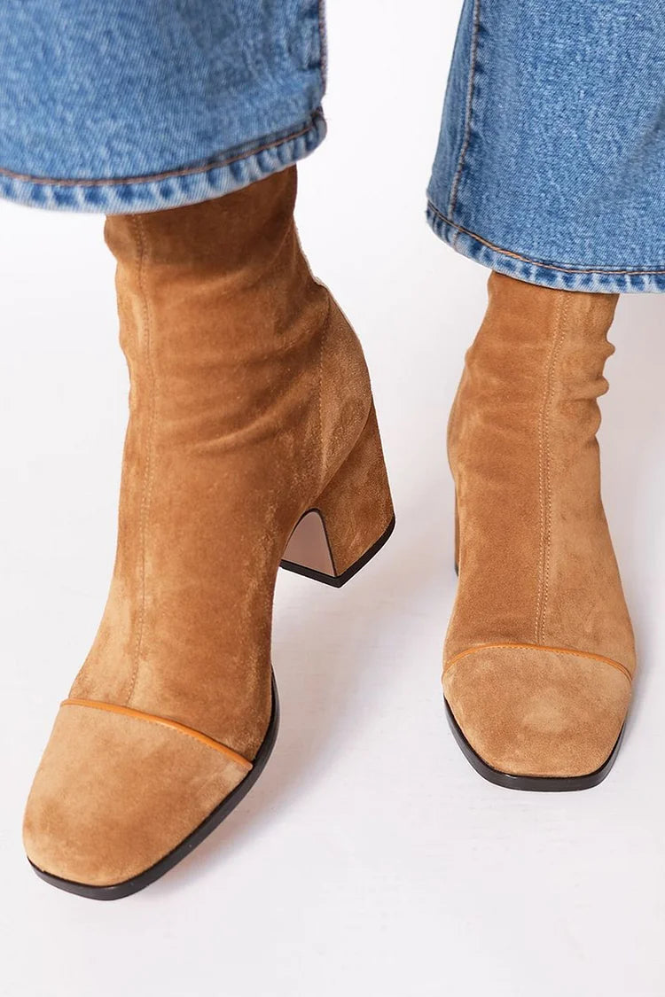 Vivienne - Modern Contrast Ankle Boots