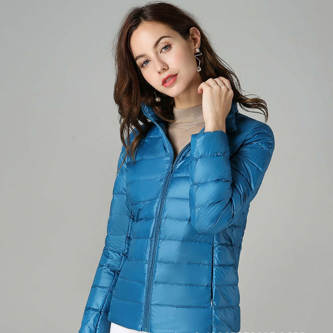 Aurora - Jacket with White Duck Feathers