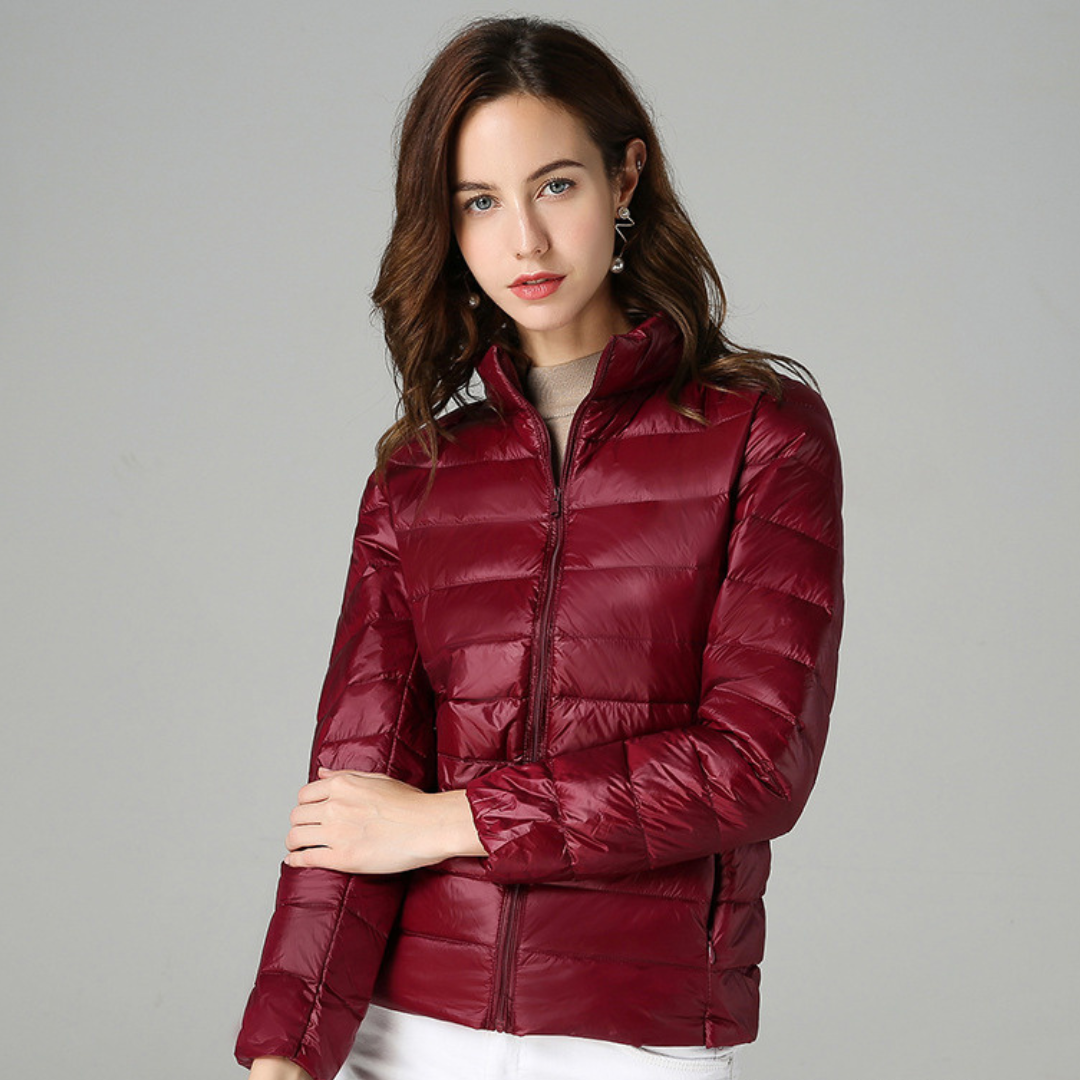 Aurora - Jacket with White Duck Feathers