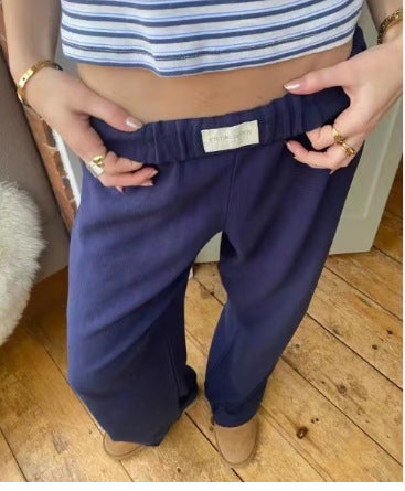 Paula – Wide-Cut Lounge Pants with Elastic Waistband