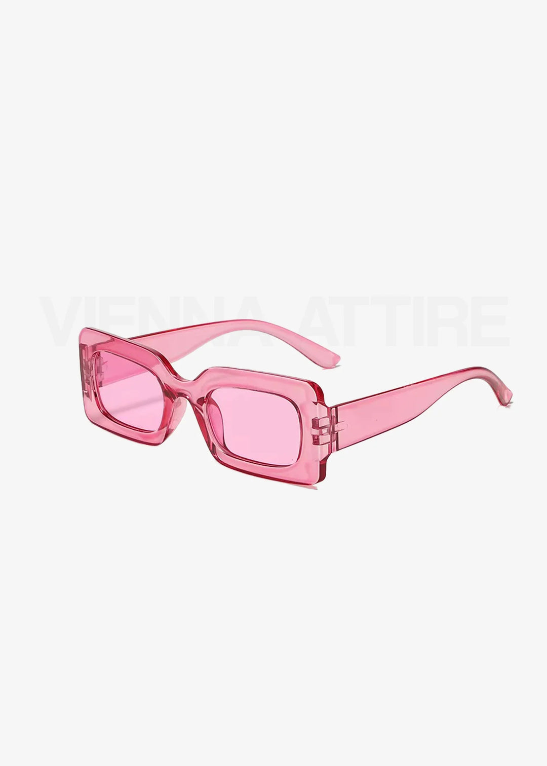 Lea Noir – Geometric Statement Sunglasses Transparent