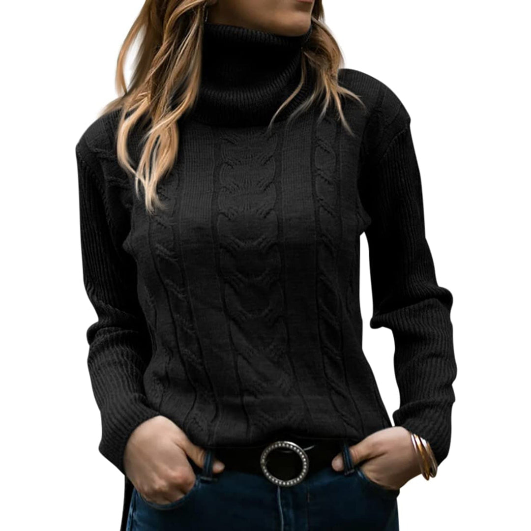 Manon - Cable Knit Turtleneck Sweater