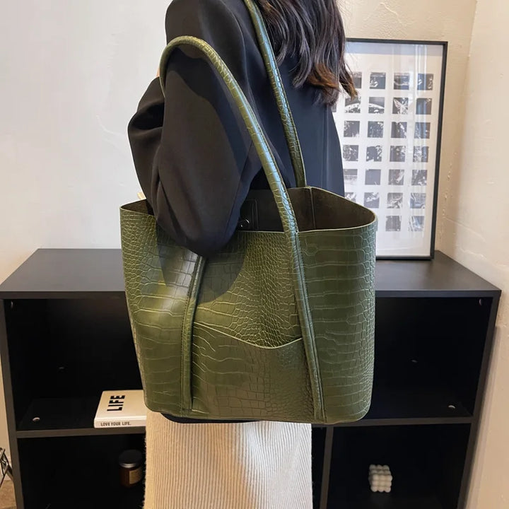 Betina™ - Croco Leather Shoulder Bag