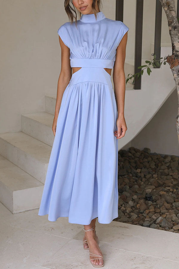 Quincy - Midikleid mit Ausschnitt und Taschen