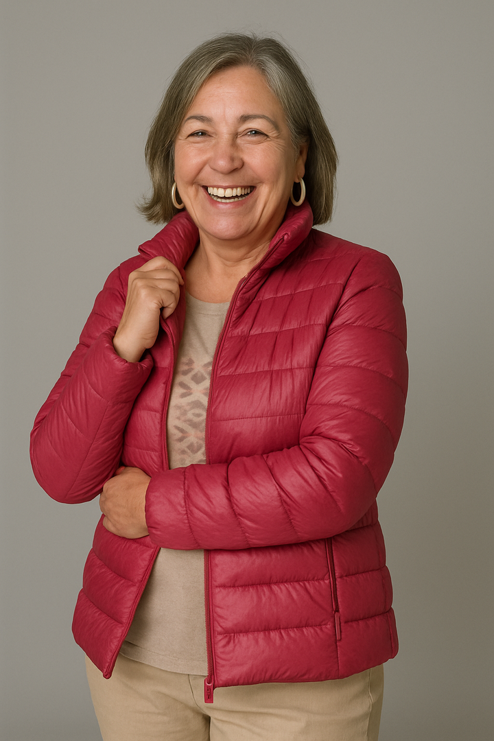 Feline - Jacke mit weißen Entenfedern