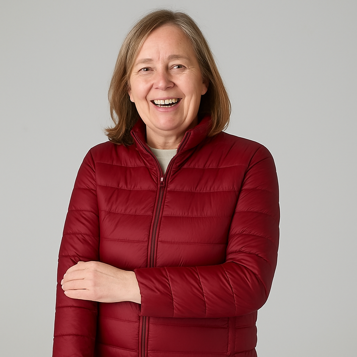 Feline - Jacke mit weißen Entenfedern