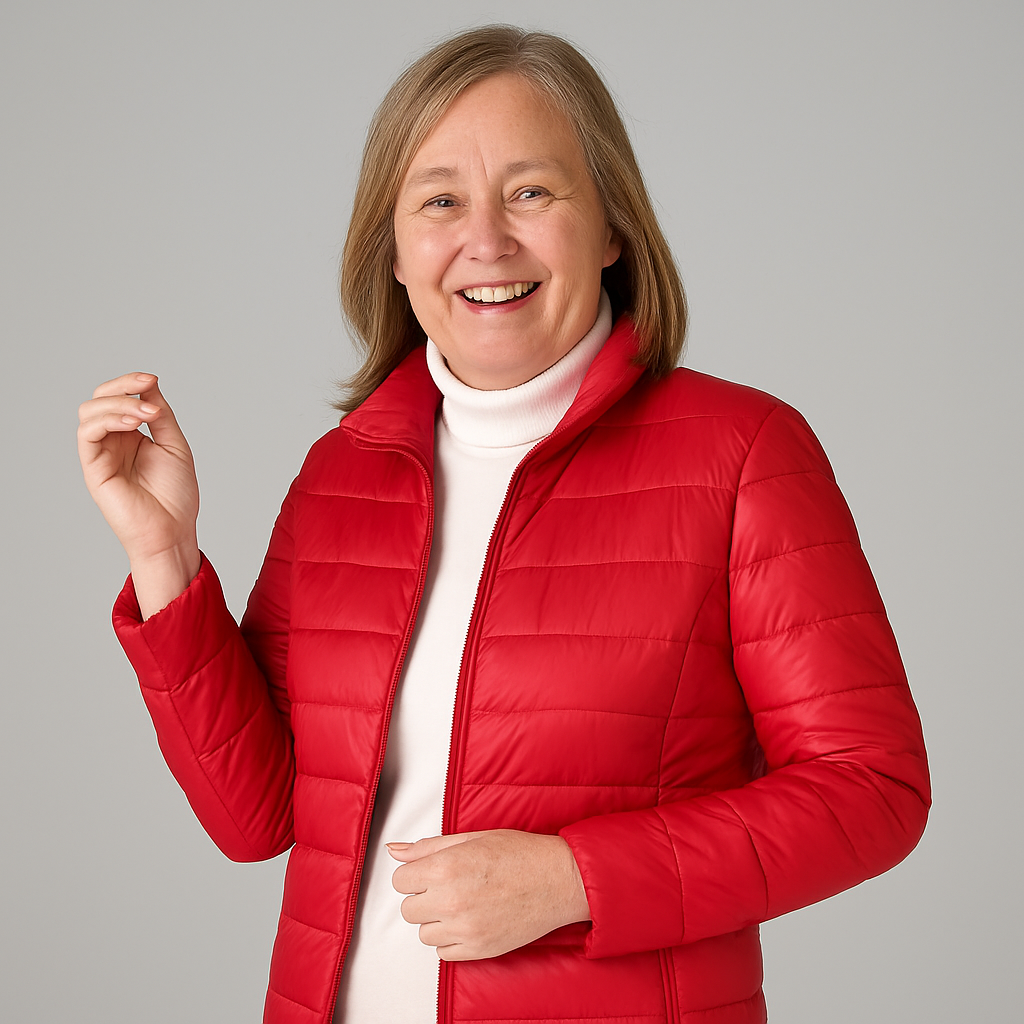 Feline - Jacke mit weißen Entenfedern