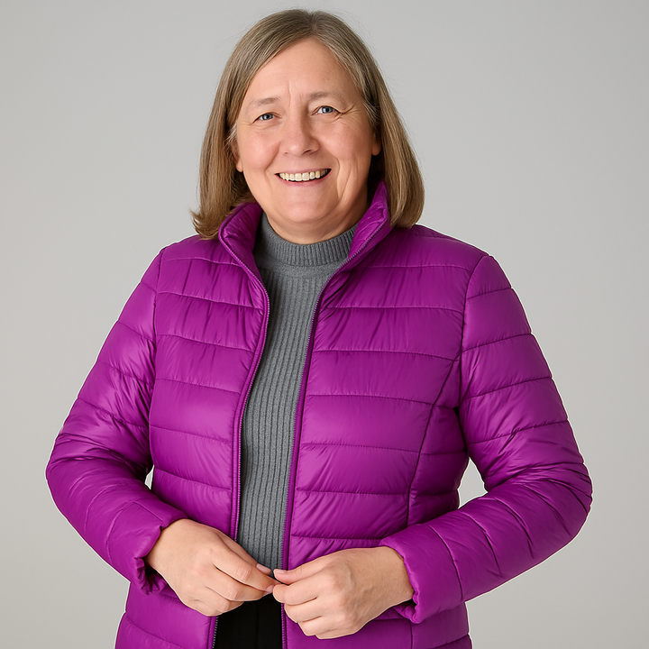 Feline - Jacke mit weißen Entenfedern