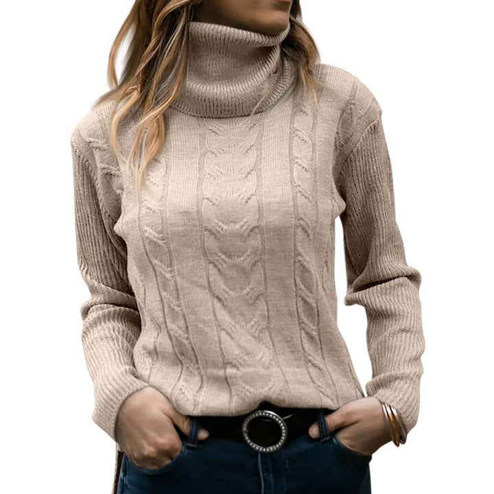 Manon - Rollkragenpullover aus Zopfstrick