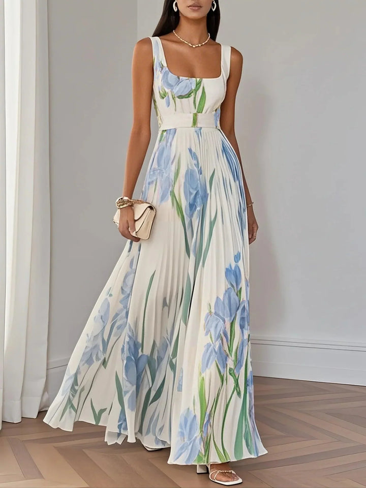 Liviana - Plissiertes Maxikleid