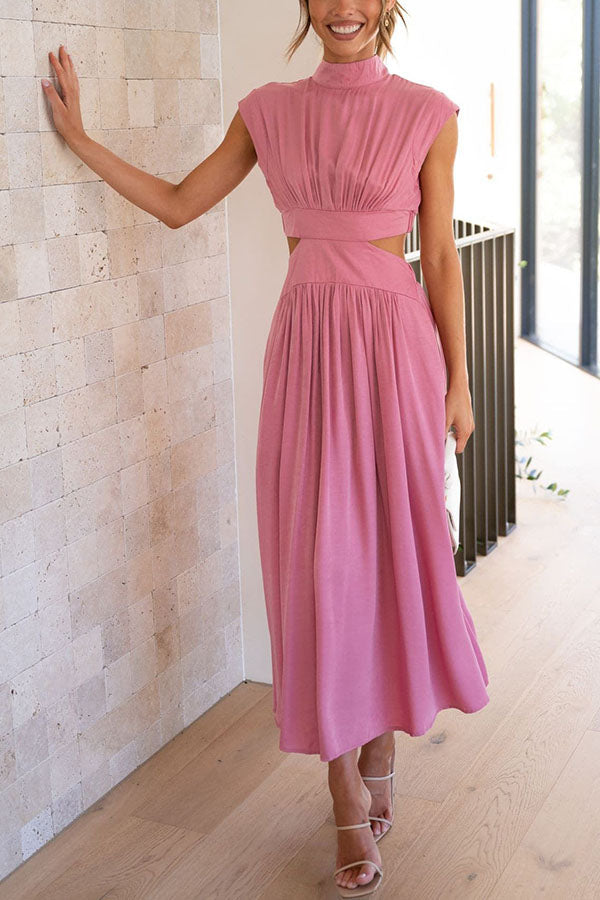 Quincy - Midikleid mit Ausschnitt und Taschen