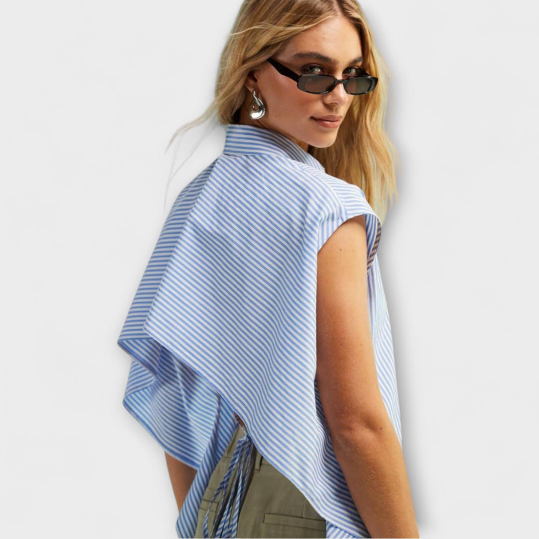 Aurora - Sleeveless Striped Top