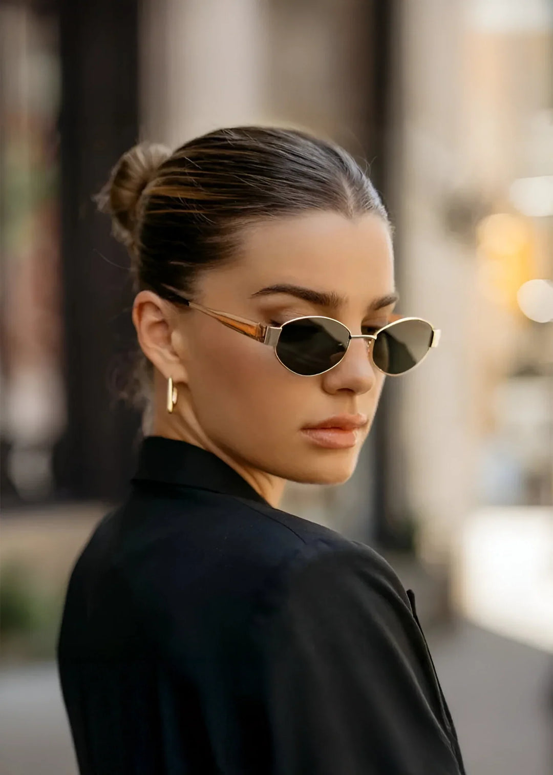 Elegancia eterna - Gafas de sol ovaladas de estilo vintage