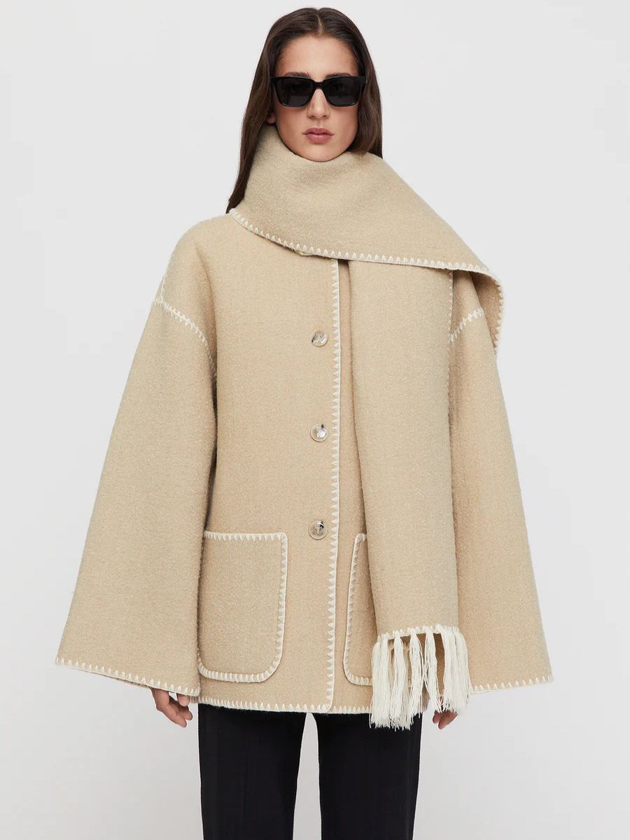 Evalina - Chaqueta bufanda para mujer