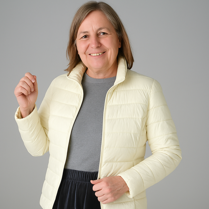 Felino - Chaqueta con plumas de pato blancas