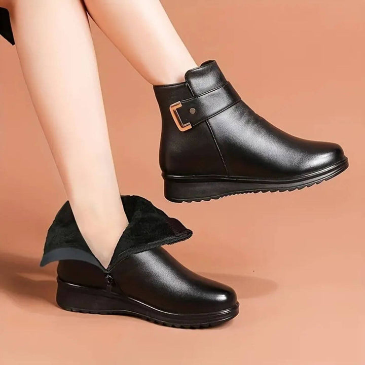 Klasina - Botas de invierno antideslizantes con interior forrado