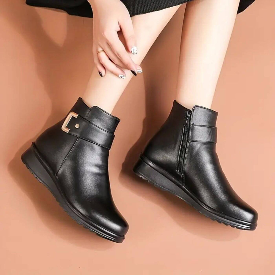 Klasina - Botas de invierno antideslizantes con interior forrado