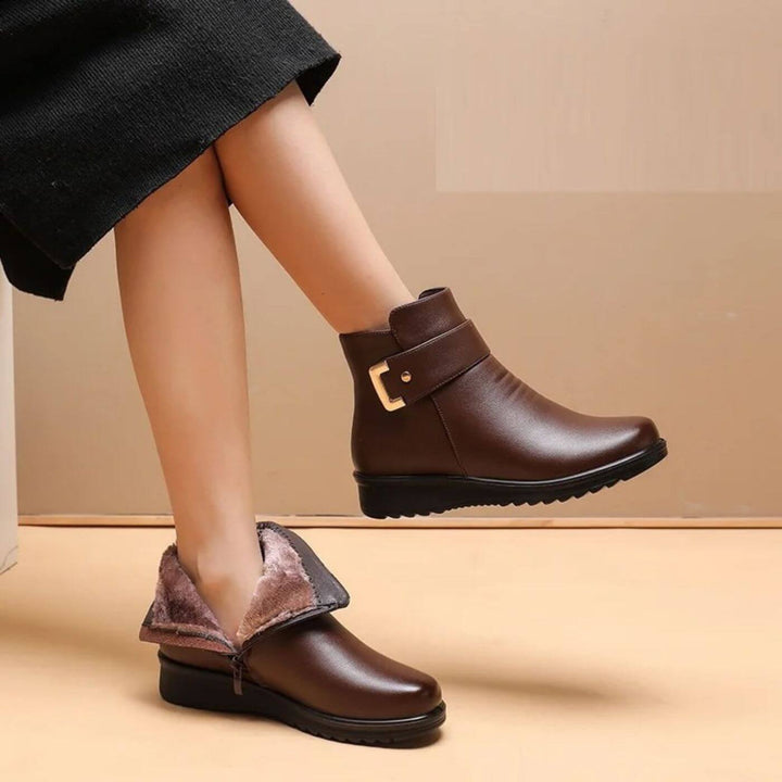 Klasina - Botas de invierno antideslizantes con interior forrado