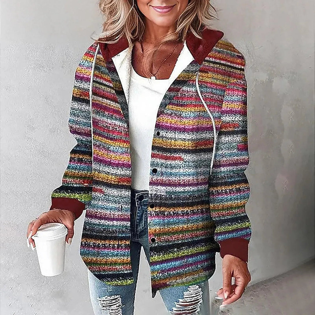 Risana - Chaqueta de cuadros con capucha